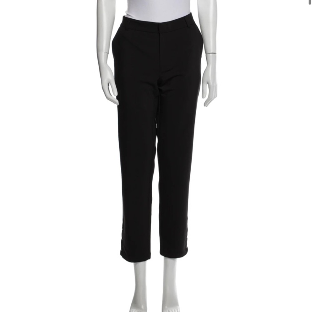 NWT Anine Bing Straight Leg Pant Cotton Stretch Black S - Picture 2 of 15